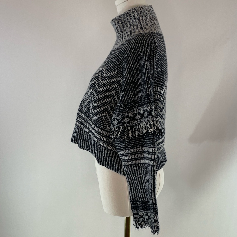 Club Monaco Fringe Turtleneck Sweater, L - Picture 3 of 10